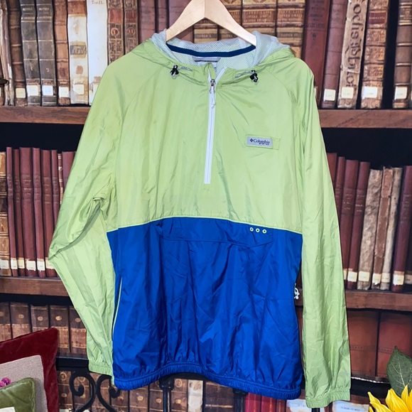 Columbia performance fishing gear PFG pullover hooded windbreaker hoodie jacket
